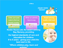 Tablet Screenshot of kinderhaven.co.uk